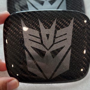 Custom Carbon fiber emblem/ badges for Honda car - (Accord, Civic Hatchback, Coupe, Sedan, Type R) - Transformer, Decepticon design
