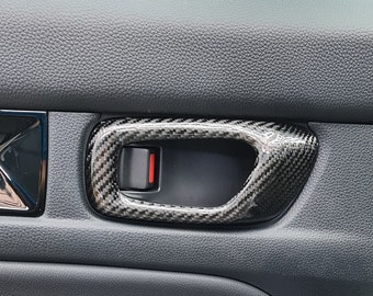 Carbon fiber inner door handle cover for Civic 11th gen Hatchback, Sedan, Type R FL5, SI, Acura Integra Type S