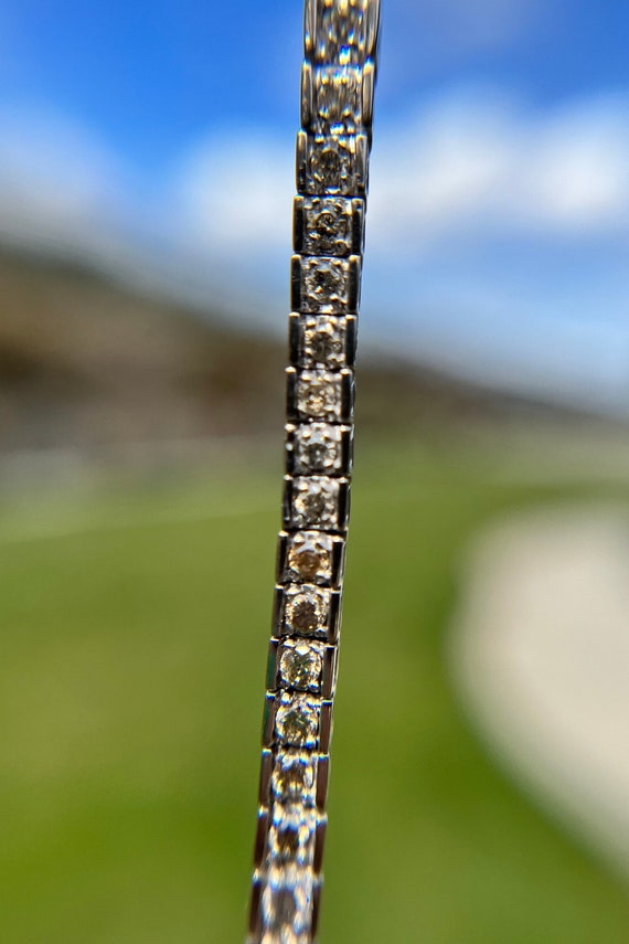1.86 CTW Quality Diamond 10k Tennis Bracelet - image 1