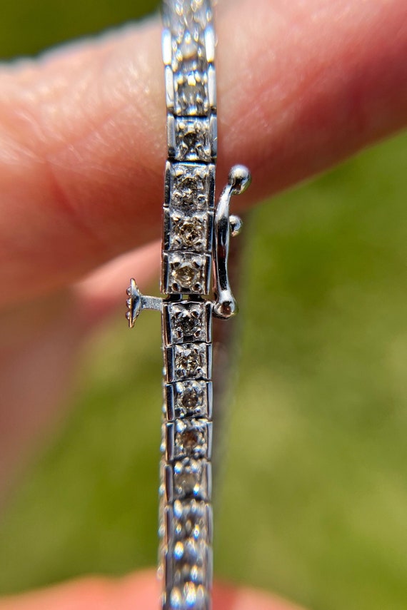 1.86 CTW Quality Diamond 10k Tennis Bracelet - image 8