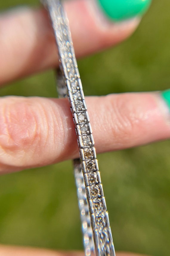 1.86 CTW Quality Diamond 10k Tennis Bracelet - image 2