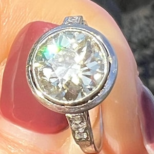 2-ct Platinum Diamond Transitional Cut Wedding Ring