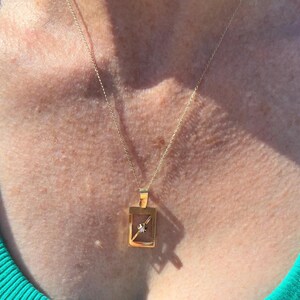 Diamond Geometric Necklace 14k YG