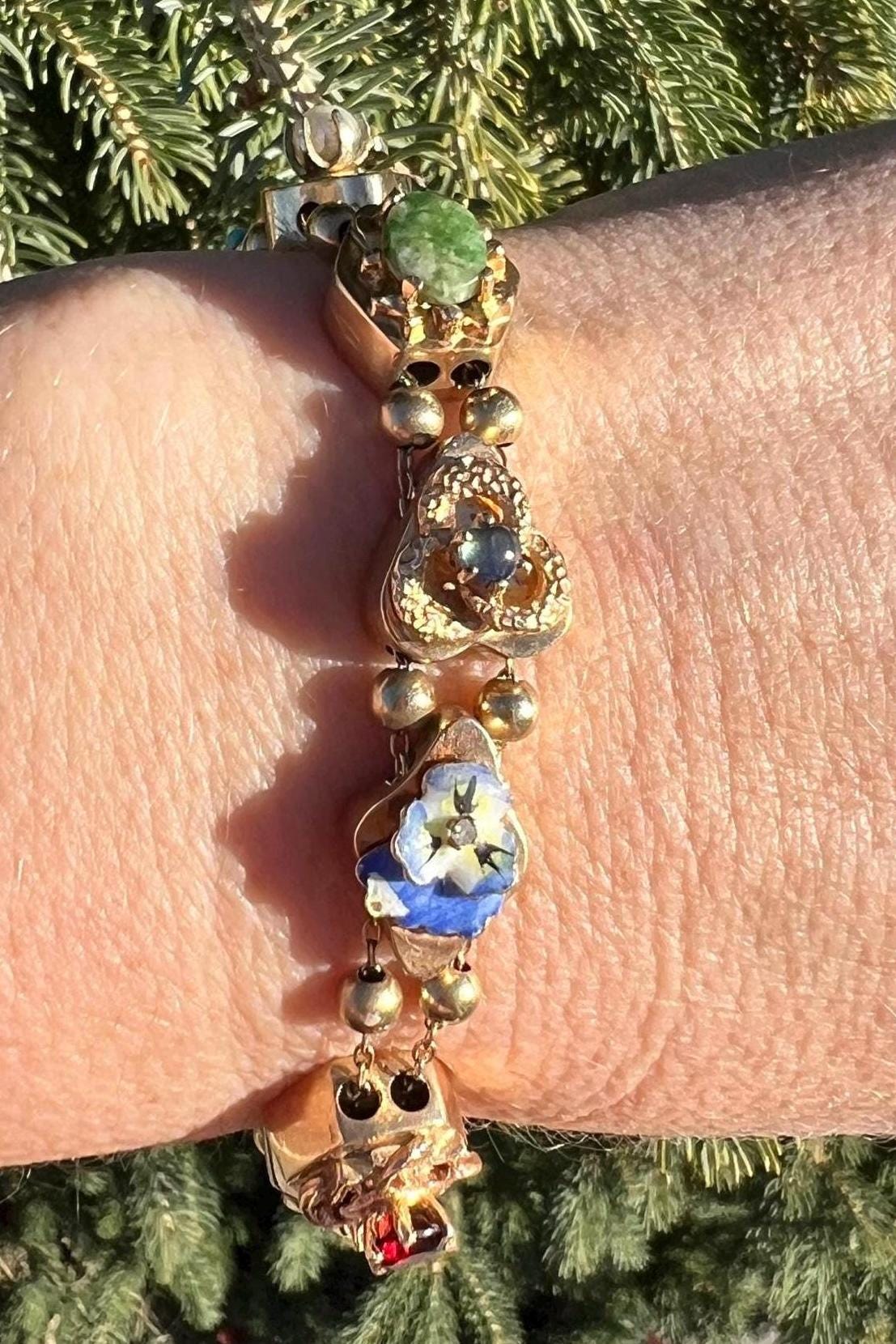 Heavy Antique Slide 14k Bracelet