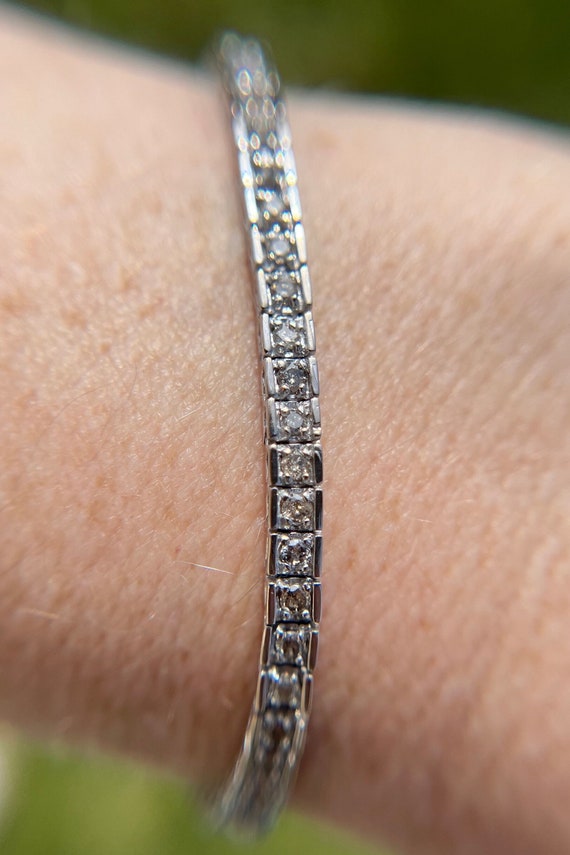 1.86 CTW Quality Diamond 10k Tennis Bracelet - image 3