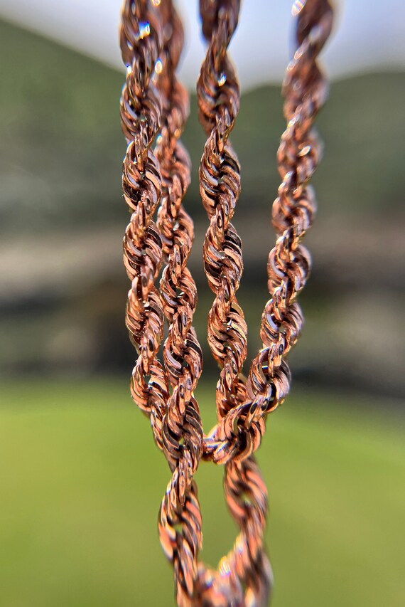 Rose Gold 14k Rope Chain Necklace