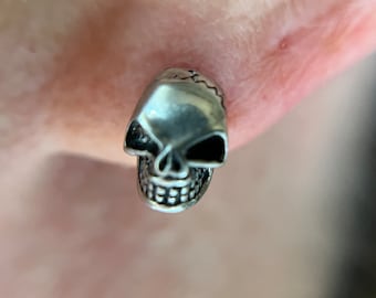 925 SS Skull Vintage Earrings