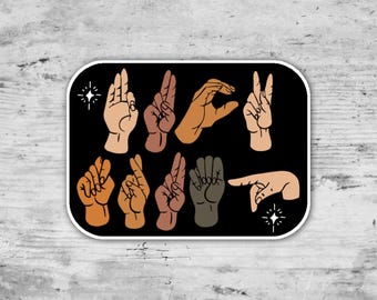 F*ck Trump Sign Language Sticker, Anti Trump Sticker, Not My President, Funny Liberal Sticker, Feminist Gift, Water Resistant Vinyl Sticker