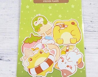 Little Froggie, Cute Frog Stickers, Kawaii Frog Sticker Pack, Planner Stickers, Novelty Gift