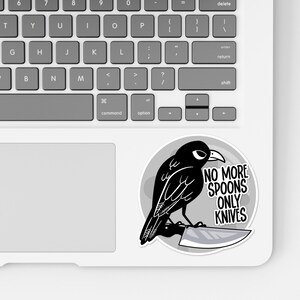 No Spoons Only Knives, Spoonie Sticker, Chronic Illness, Die Cut Sticker, Laptop Sticker, Sticker Gift, Waterproof Vinyl Sticker 画像 2