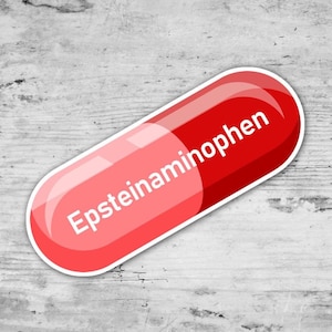 Acetaminophen Sticker, Medication Sticker, Anti Trump Sticker, USA Politics, News Sticker, Funny Political Sticker, Waterproof Vinyl Sticker