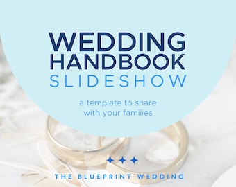 Wedding Weekend Handbook Slideshow | Editable Google Slides Template to share Wedding Itinerary & Details with Family