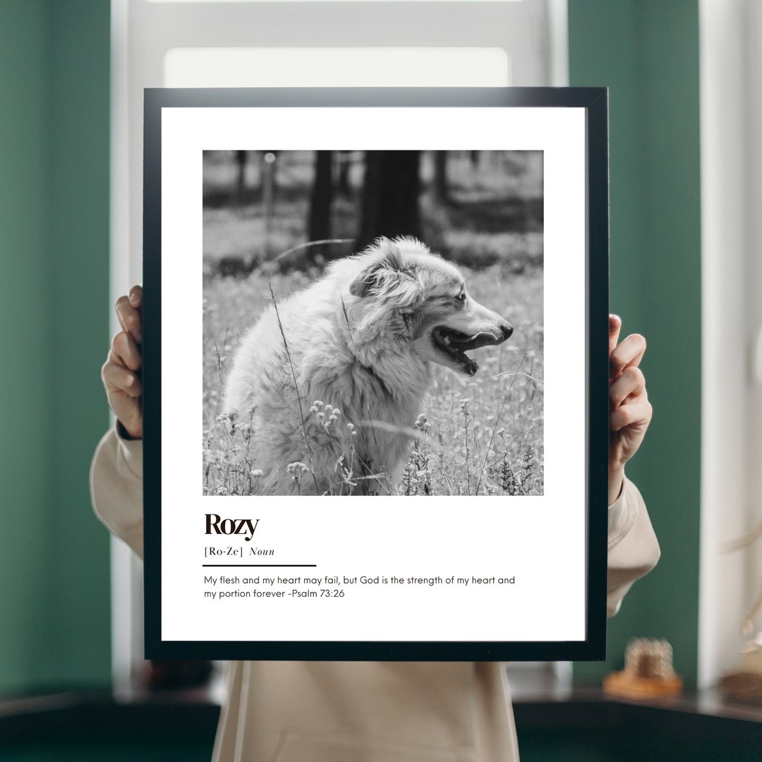 Custom Pet Poster Personalized Dictionary Description Pet Portrait Custom Pet Poster Personalized Dictionary Description Pet Portrait