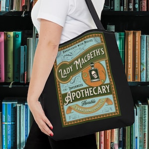 Lady Macbeth Shakespeare Book Lover Gift Tote Bag