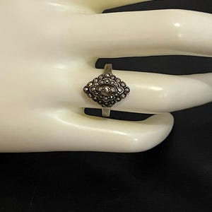 刻印 女神 ターコイズ リング アール・ヌーヴォー vintage 70s 女 Oval Marcasite Ring - Etsy