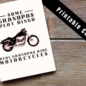 Motorrad-Karte l Vatertag druckbare Karte l Biker-Vatertagskarte l Opa-Karte l Bester Opa l Digitale Vatertagskarte