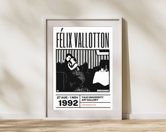 Félix Vallotton Exhibition Poster with "Le Mensonge" (The Lie) Digital Download Print, Vintage Wall Art, PDF