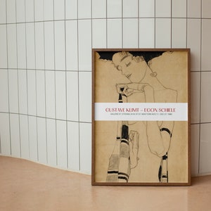Stampa di download digitale del poster della mostra di Egon Schiele, arte della parete vintage