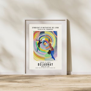 Delaunay Paris Ausstellung Poster, herunterladbare Wandkunst, Wanddruck Avant-Garde Vintage inspiriertes Poster