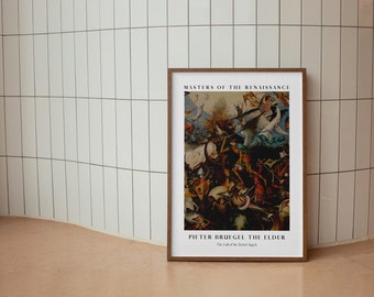 Pieter Bruegel the Elder, "The Fall of the Rebel Angels" Vintage art poster