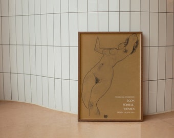 Egon Schiele Exhibition Poster Digital Download Print, Vintage Wall Art, PDF