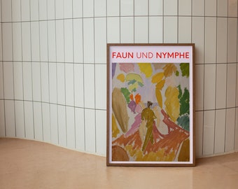 Faun and Nymph by Edvard Weie, Digital Download Art Print, Vintage Wall Art, PDF