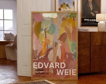 Edvard Weie Exhibition Poster, Digital Download Art Print, Vintage Wall Art, PDF