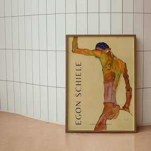 Stampa di download digitale di Egon Schiele, arte della parete vintage