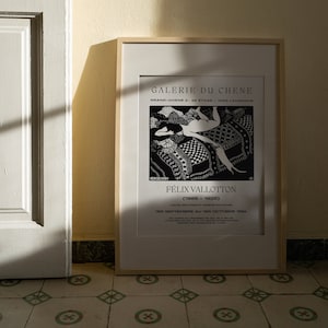 Félix Vallotton Exhibition Poster with &quot;La Paresse&quot; (Laziness) Digital Download Print, Vintage Wall Art, PDF