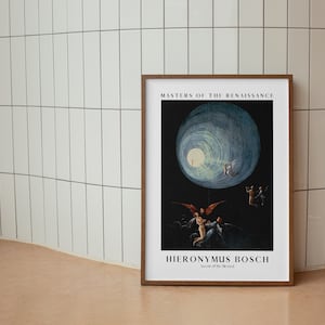 Hieronymus Bosch, "Ascent of the Blessed" Vintage art poster