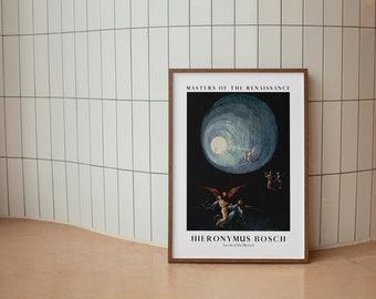 Hieronymus Bosch, "Ascent of the Blessed" Vintage art poster