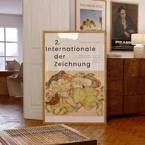 Poster della mostra di Egon Schiele Download digitale Stampa, Arte della parete vintage, PDF