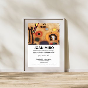 Exhibition Joan Miró Poster, Digital Download Art Print, Mid-Century Wall Art, PDF.