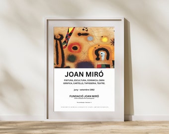 Exhibition Joan Miró Poster, Digital Download Art Print, Mid-Century Wall Art, PDF.