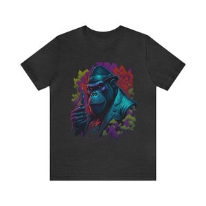 Gorilla as Boss Graffiti T-Shirt, Unisex Graphic Tee, Funny Gorilla Shirt, Unisex Tee, Vintage Tee, Gorilla Lover Shirt