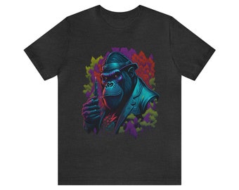 Gorilla as Boss Graffiti T-Shirt, Unisex Graphic Tee, Funny Gorilla Shirt, Unisex Tee, Vintage Tee, Gorilla Lover Shirt