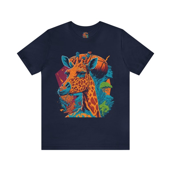 Giraffe Vintage Basketball T-Shirt, Giraffe Unisex Graphic T-Shirt, Funny Giraffe Shirt, Unisex T-Shirt, Basketball Lover Shirt