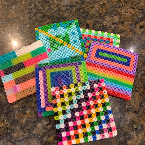 Perler Bead Coasters Etsy