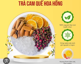 Trà cam quế hoa hồng đường phèn/ Trà thảo mộc