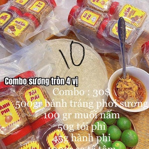 Combo bánh tráng phơi sương muối tép vietnamese food Bild 4