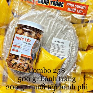 Combo bánh tráng phơi sương muối tép vietnamese food Combo 25