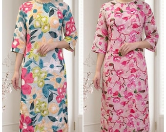 Ao dài cách tân N1 ( set áo+quần) Vietnamese  Ao Dai With Pants For Women / Áo Dài Cách Tân Dáng Suông Truyền Thống Việt Nam/ Girl Ao Dai