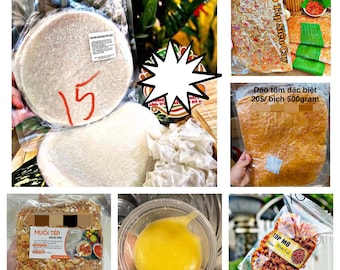 Bánh tráng phơi sương Dẻo Trắng / Dẻo Tép Siêu Cay / Dẻo Chay Cay / Dẻo Cay Rau Răm /muối tép hành phi/ tóp mỡ  cay/ bơ béo Vietnamese Food