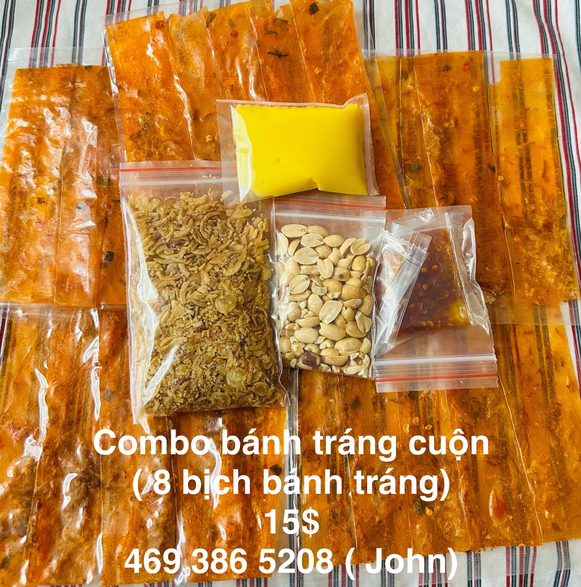 combo bánh tráng cuộn ớt rim bơ / vietnamese food