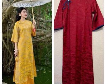 Áo Dài Cách Tân S1 Dáng Suông / Women Ao Dai / Girl Ao Dai / Luna Ao Dai / áo dài tết/ áo dài việt nam/ vietnamese ao dai