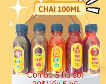 Combo 5 vị sốt siêu ngon chấm bánh tráng / vietnamese food