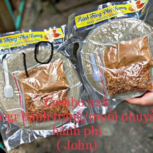 Combo bánh tráng phơi sương muối tép vietnamese food Combo 22