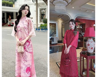 Áo dài cách tân V2 / Women Ao Dai / Girl Ao Dai / Luna Ao Dai / Áo Dài Tết