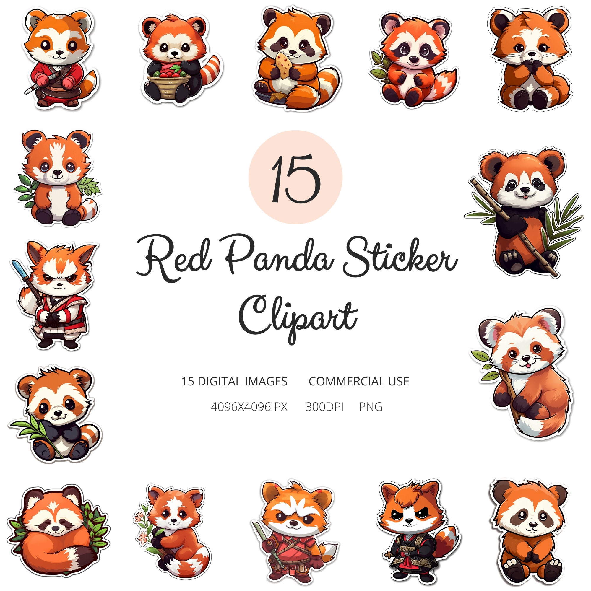 Cute Pandas Clip Art, Panda Clip Art, Panda Clipart, Cute Panda Clipart,  Kawaii Panda, Kawaii Clipart - pnd01