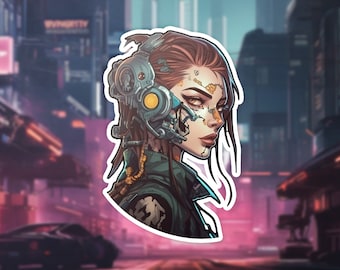 Adesivo Cyberpunk - Donna Cyberpunk